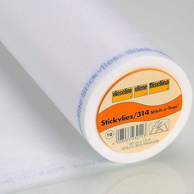 Vlieseline Stitch-n-Tear embroidery stabiliser on the roll